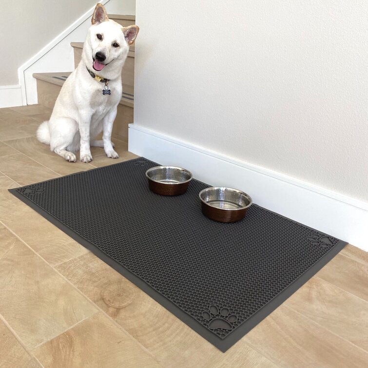 XL Dog Bowl No-Spill Food or Water Dish Extra Large 9 Gray Woof It Down!