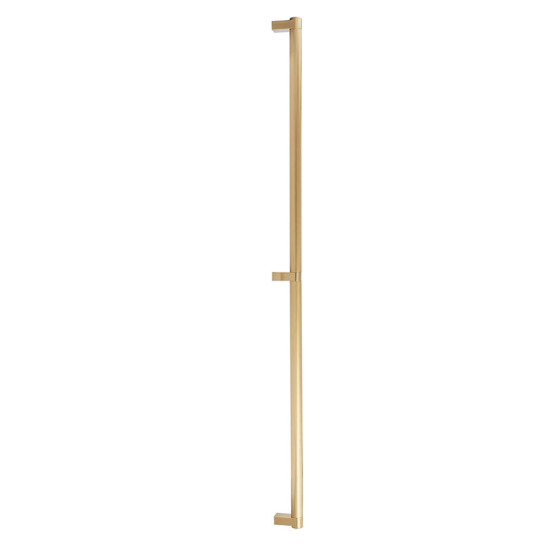 Emtek Select Appliance Pull 36" Center-to-Center w/ Rectangular Stem & Knurled Pull (Concealed Surface Mount), Satin Brass