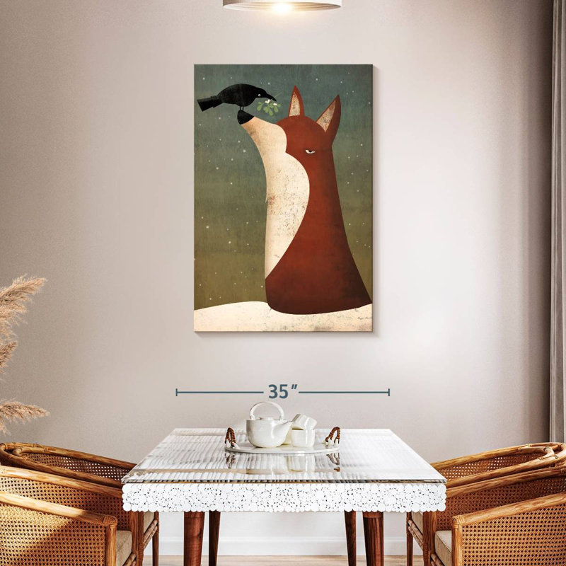Brampt Fox And Mistletoe, 45" H x 30" W