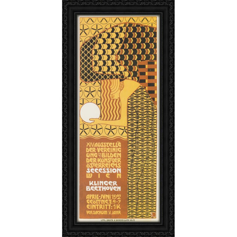English Plakat fér. Ausstellung der Secession (1902), H 32 po x l 15 po