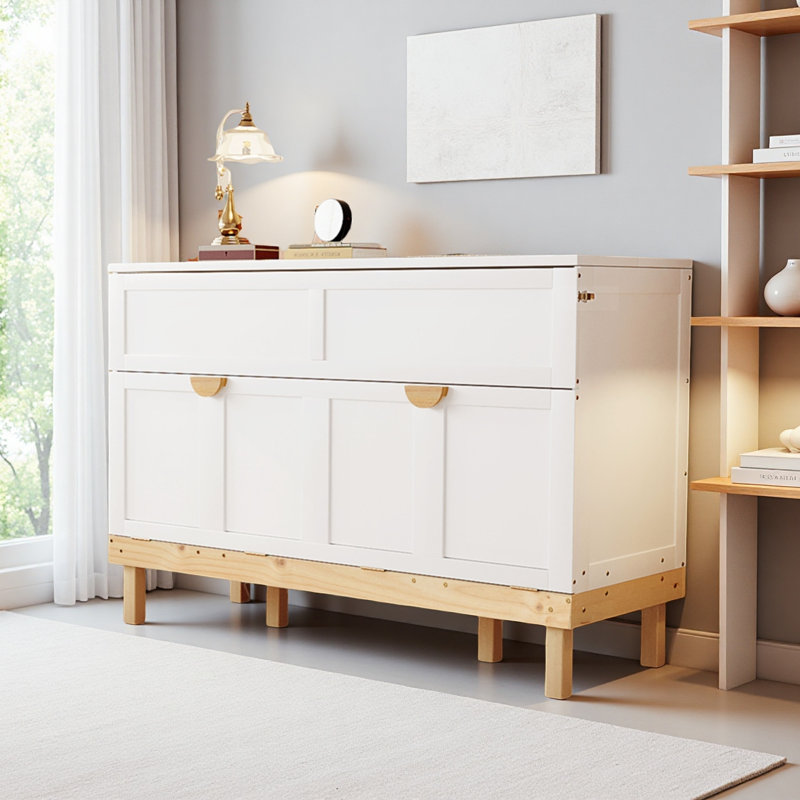 Grand lit escamotable, Blanc