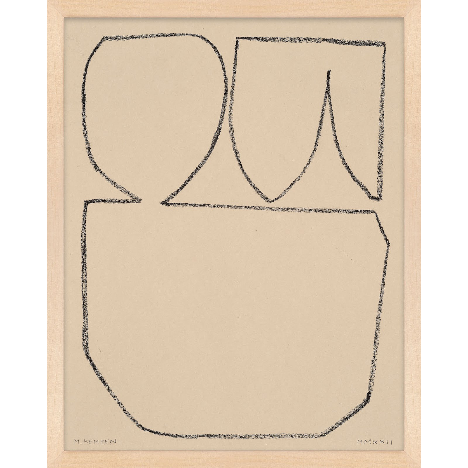 Outlines 7 by Michael Kempen, Maple Framed, 40" W x 50" H