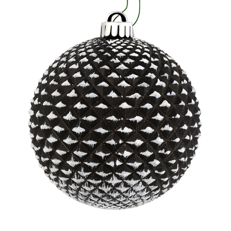 Durian Glitter Ball Ornament, Black