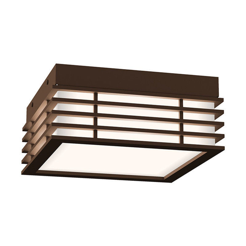 Bronze Square LED Flush Mount with Glass Diffuser