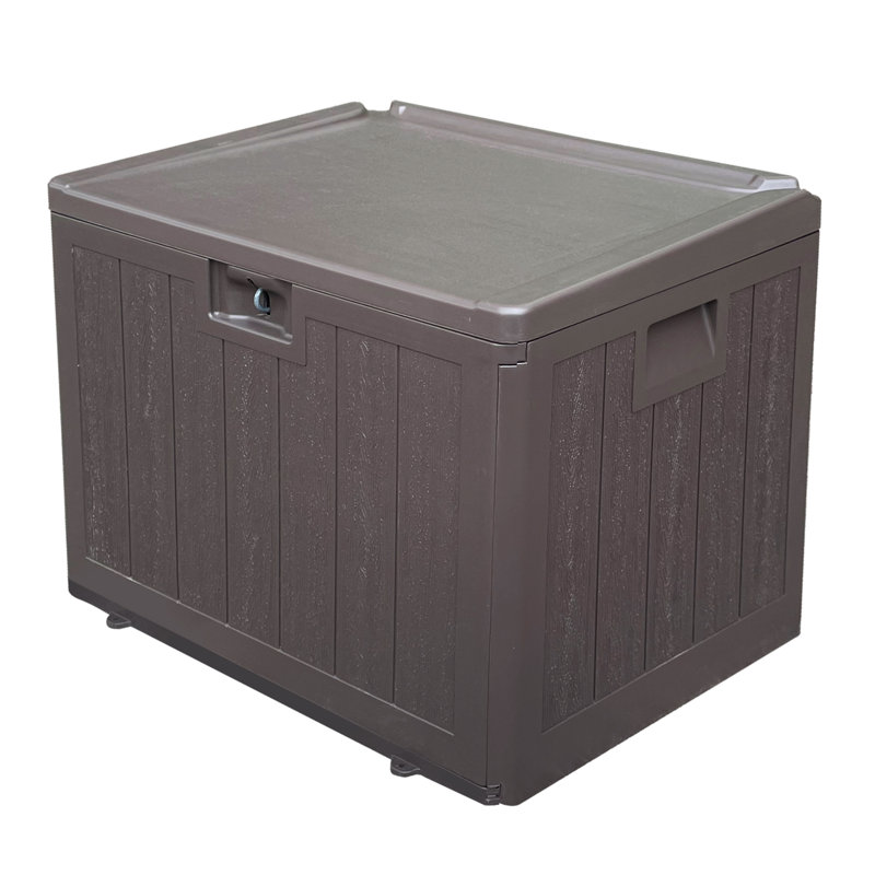 Coffre de terrasse verrouillable avec roulettes 35 gallons Decksplore 