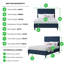Mirriah Luxury Fabric Upholstered Bed - Crisp Minimalist Design-1517140958-1517140959