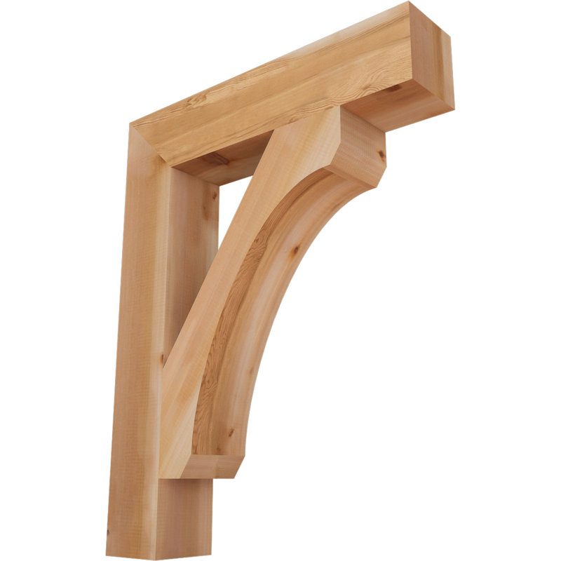 Support en bois rustique Legacy Block, Cèdre rouge, Lisse, H 38 po x l 5,5 po x P 30 po