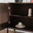 Solid Wood Sideboard With Geometric Pattern, 2 Doors And 2 Drawers