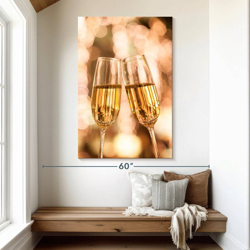 Yarlin Champagne Cheers, 51" H x 34" W