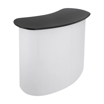 35.43'' H x 51.97'' W Retail Counter Portable Display Stand with Storage Shelf for Events Trade Shows