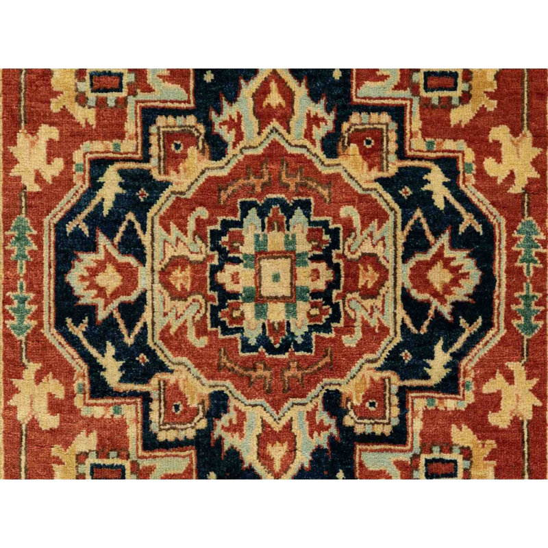 Tapis noué à la main 3 pi 1 po x 5 pi 2 po Heris Red