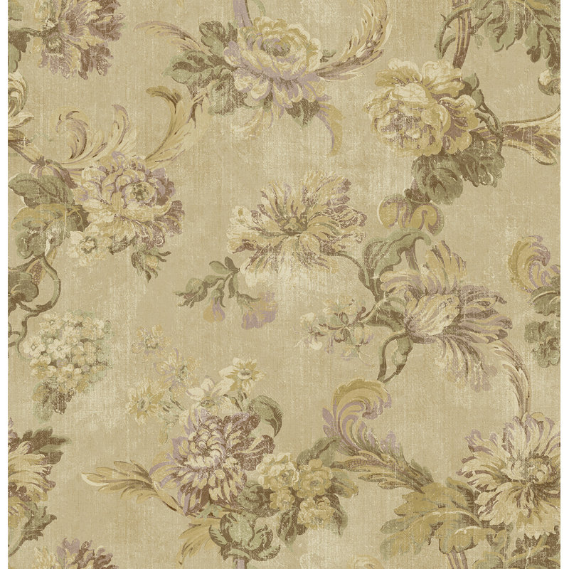 Papier peint non collé Seabrook Designs, Beige / Mauve