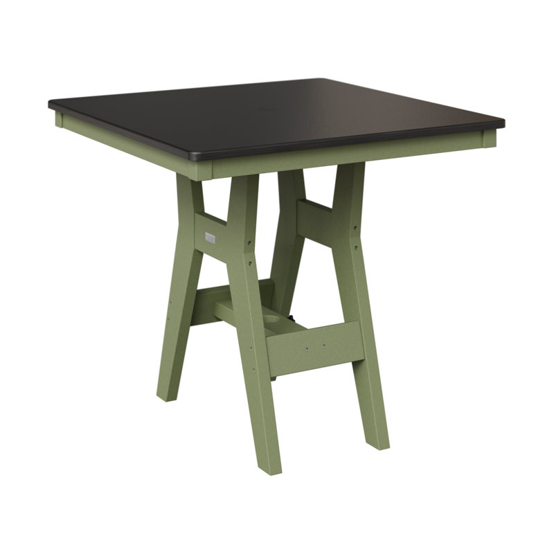 Table de salle à manger carrée 33 po Berlin Gardens Harbor, Noir martelé, H 30,37 po x l 33 po x P 33 po, Sauge