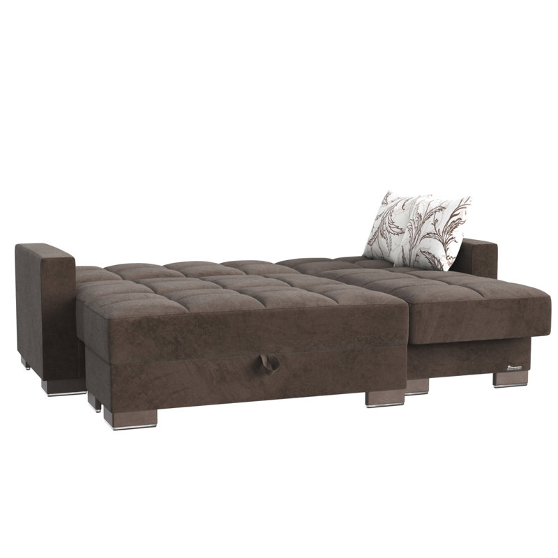 Chaise longue convertible avec rangement Primenest Nimbusflow, Brun