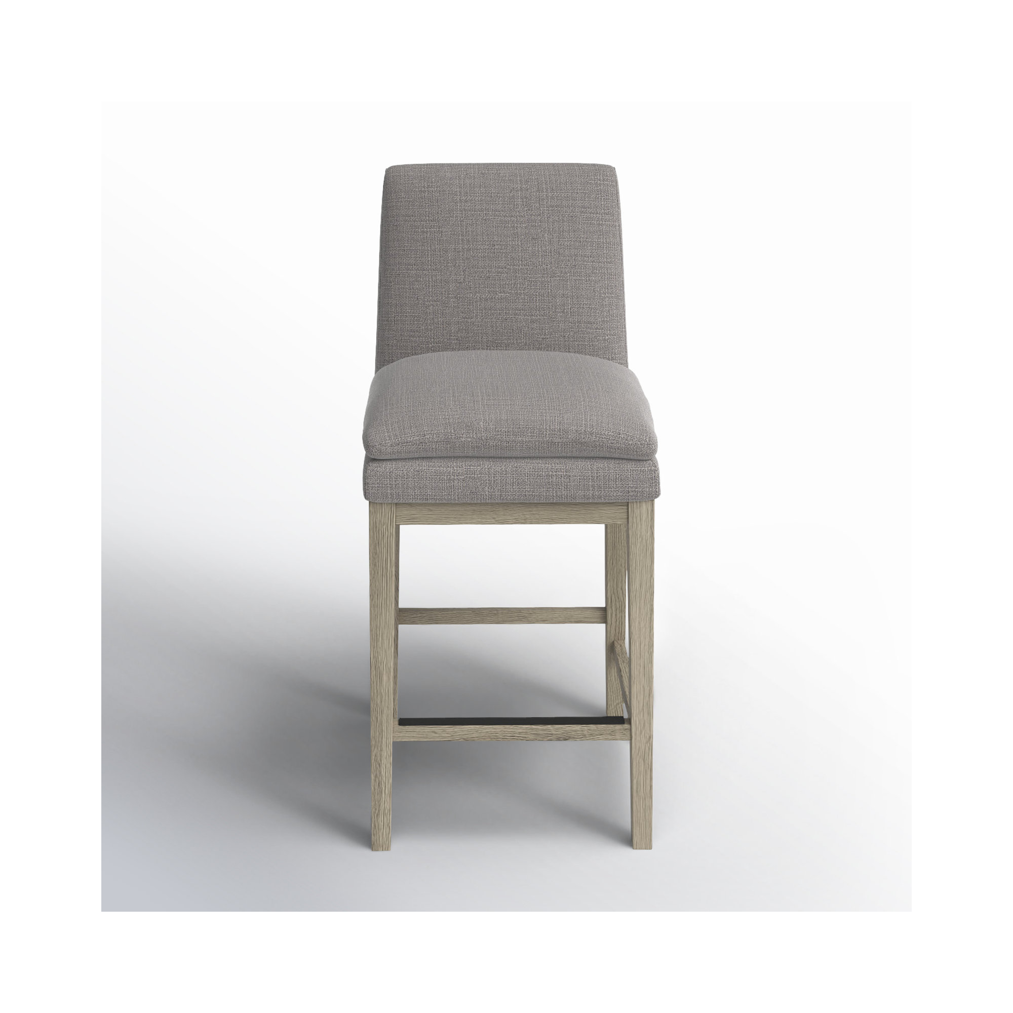 Bethea Upholstered Counter Stool, Effie Flint Performance Linen, Graywash