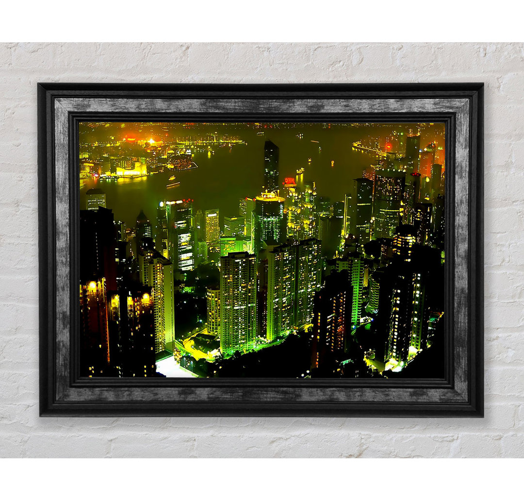 Hong Kong Bay Green - Bilderrahmen Kunstdrucke