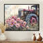 «Daisies By The Farm Tractor II» - marguerites, art mural-458497376-368268162-458497383