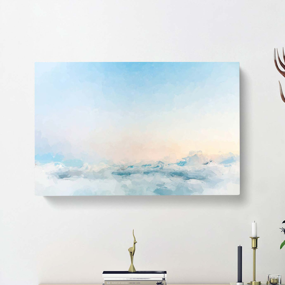 Peak Of A Mountain In Abstract - Wrapped Canvas