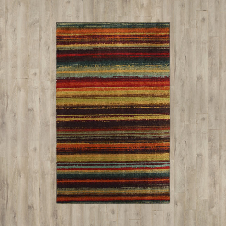Josielyn Multi Color Modern Striped Area Rug