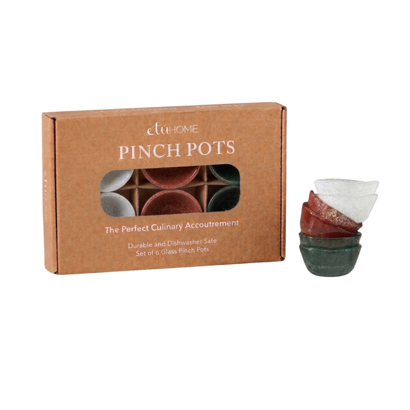 Glass Pinch Pots, Christmas