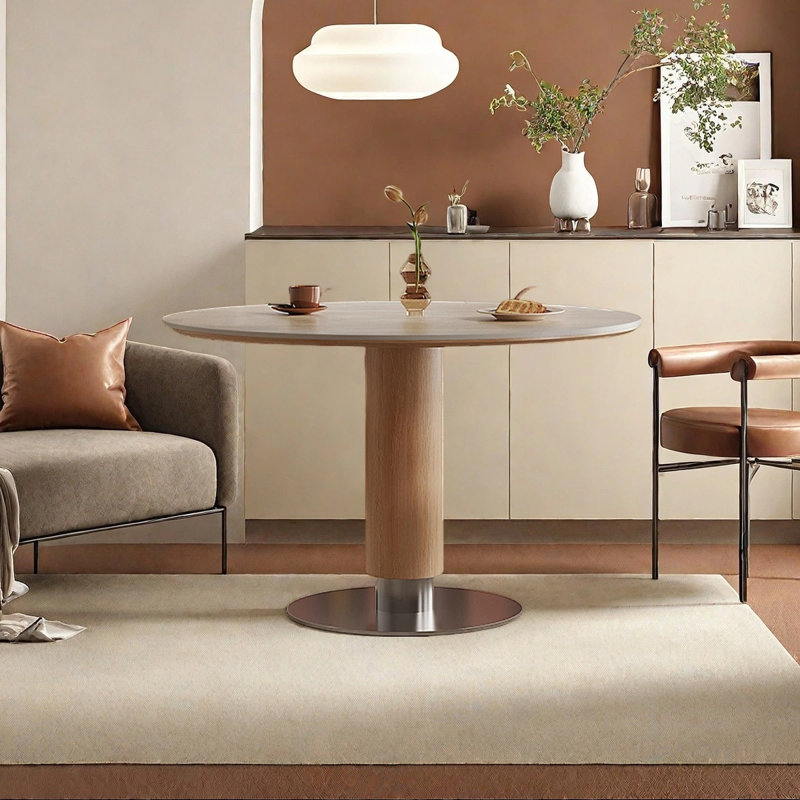 Small-sized round dining table