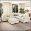Canapé modulaire en U avec repose-pieds mobile-1113810685