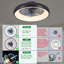 Ventilateur de plafond à DEL noir de 20 po - Température de couleur à intensité variable et réglable, application et télécommande, ventilateur de plafond intelligent moderne pour le salon, la chambre à coucher et la salle à manger (moteur silenci