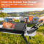 Barbecue à charbon portable et pliable de 87 cm (34,25 po) avec tablette latérale, bac à charbon coulissant et grille de cuisson en acier inoxydable, idéal pour le camping et le jardin.