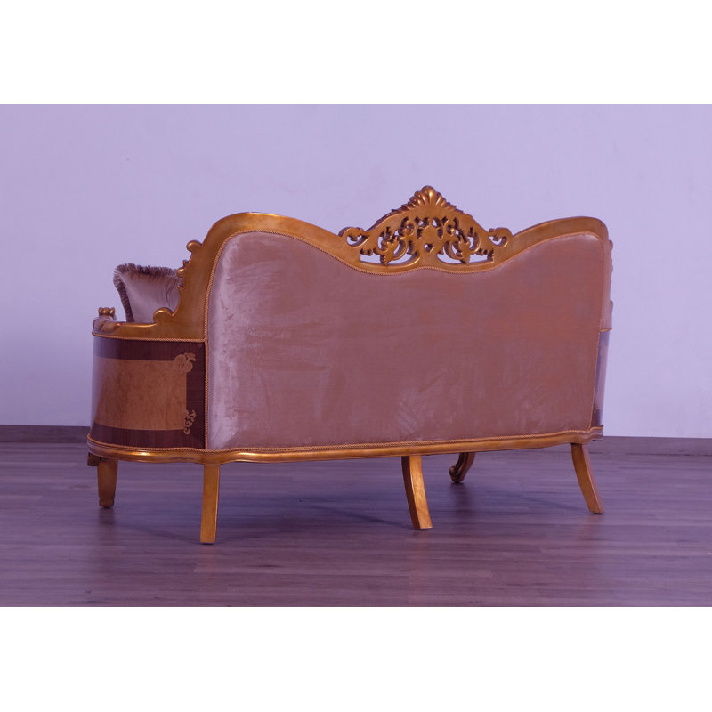 Maggiolini Loveseat, Gold, beige, light brown, Brown
