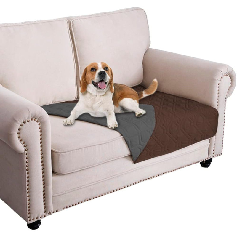 Couverture imperméable pour lit de chien pour canapé réversible, Gris