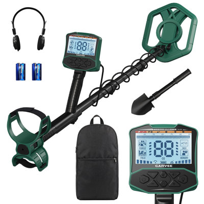 High Sensitivity Professional Metal Detector – 5 Modes, Stable Anti-Interference, Waterproof Pinpoint Function, LCD Display, Gold & Coin Detection – For Adults & Beginners – Green