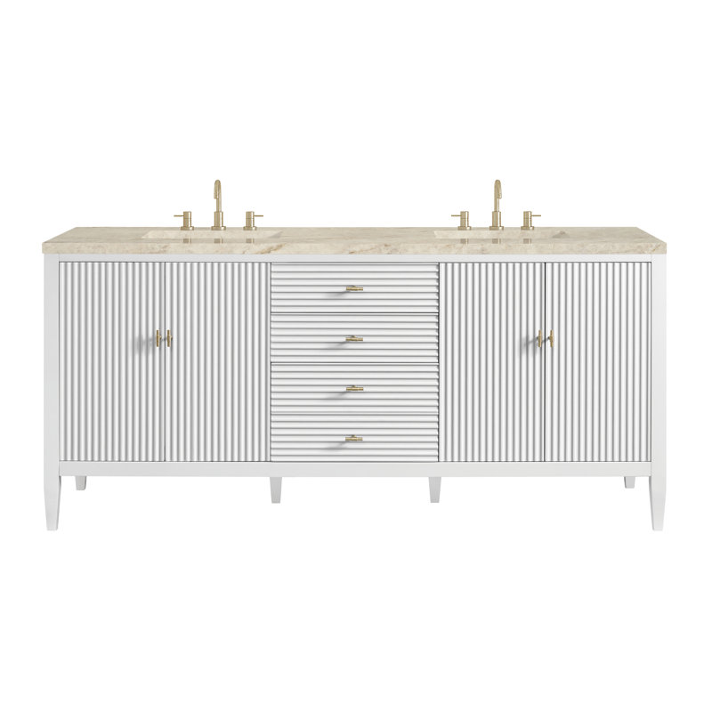 Myrrin 72'' W Double Vanity, Bright White, Tajnar Eclos