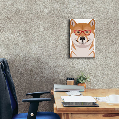 " Shiba Inu Wearing Hipster Glasses " by Furbaby Affiliates