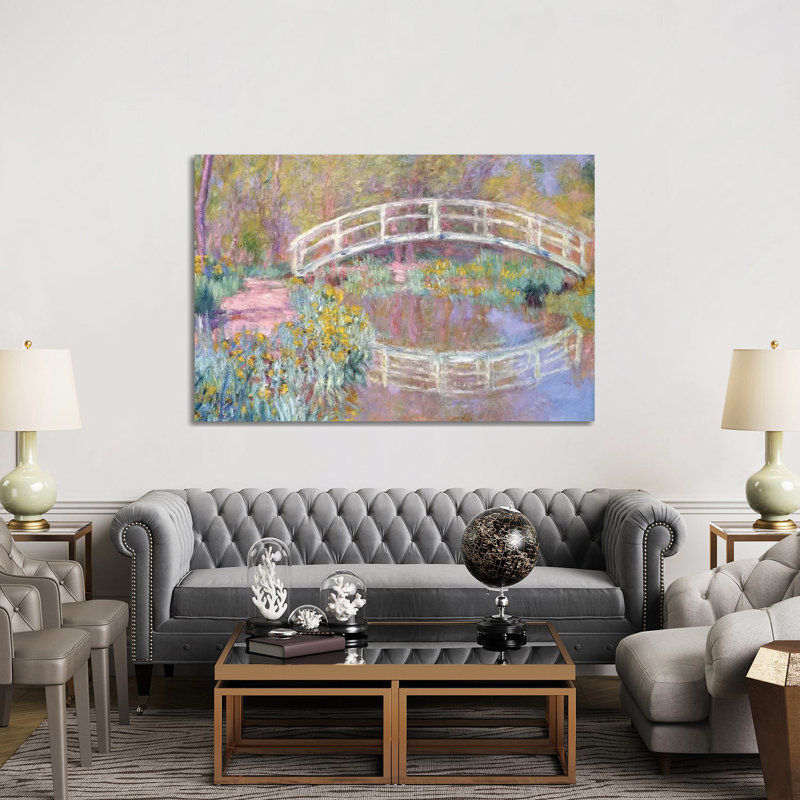 Pont dans le jardin de Monet, 1895-96 - Giclée sur toile tendue avec châssis, H 40 po x l 60 po