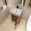 Ensemble de meuble-lavabo simple 18 po avec plateau en céramique Djuana