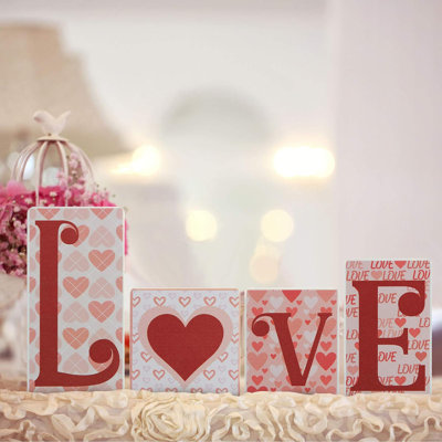 Plaque en bois «Love» Vivid Valentine