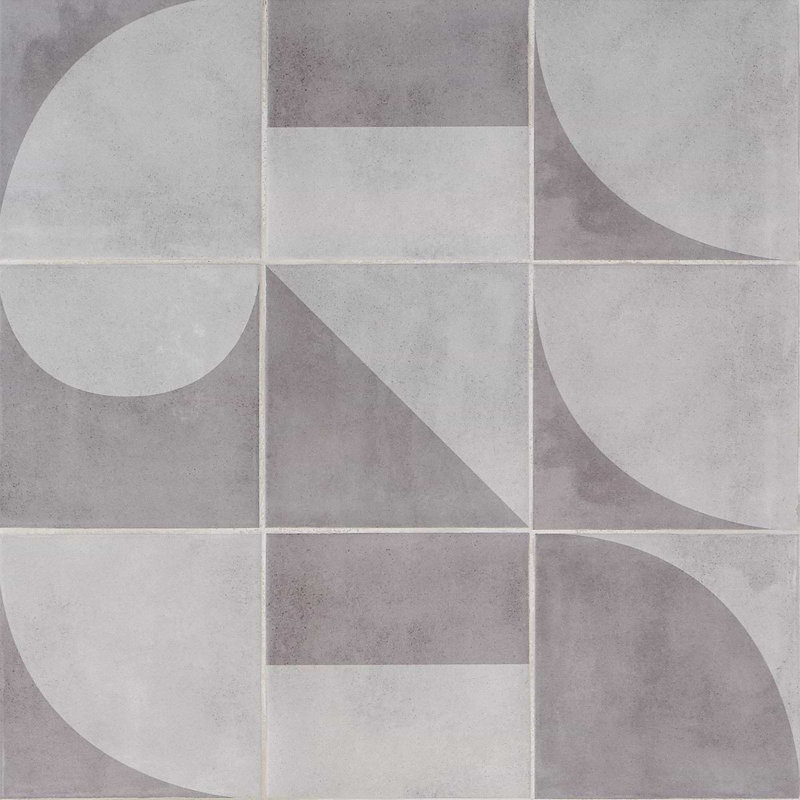 Brando 8x8 Matte Porcelain Tile, Brando Dark Gray