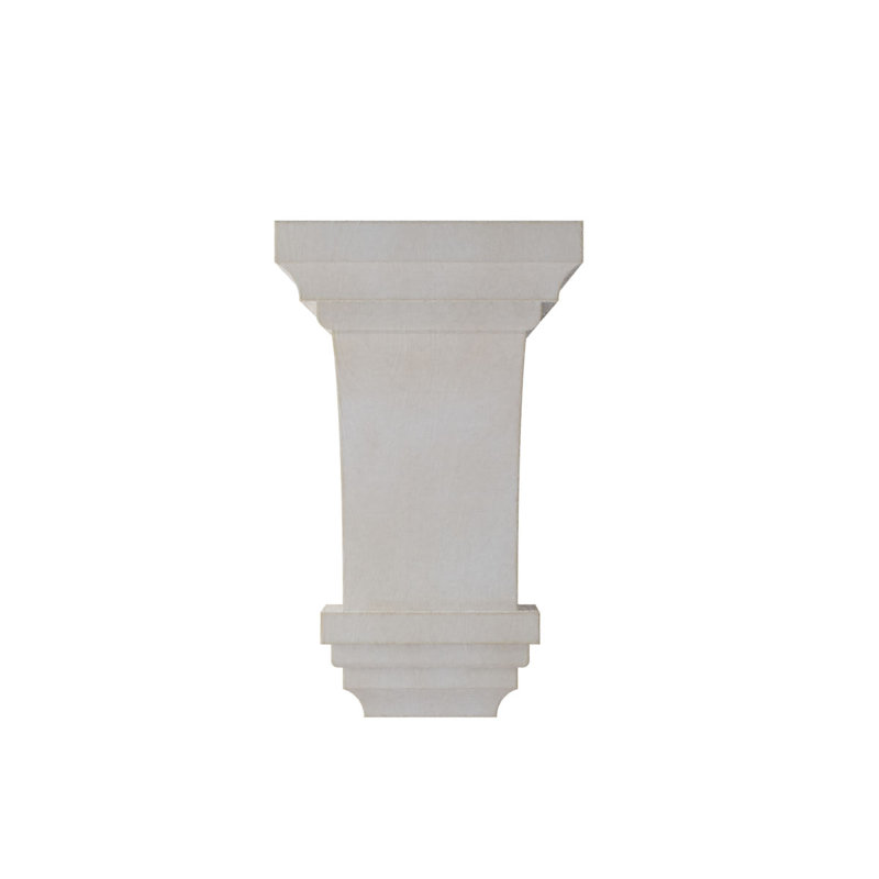 Mini corbeau en bois Jefferson, H 10 po x l 5 po x P 5,75 po, Blanc craie cendré