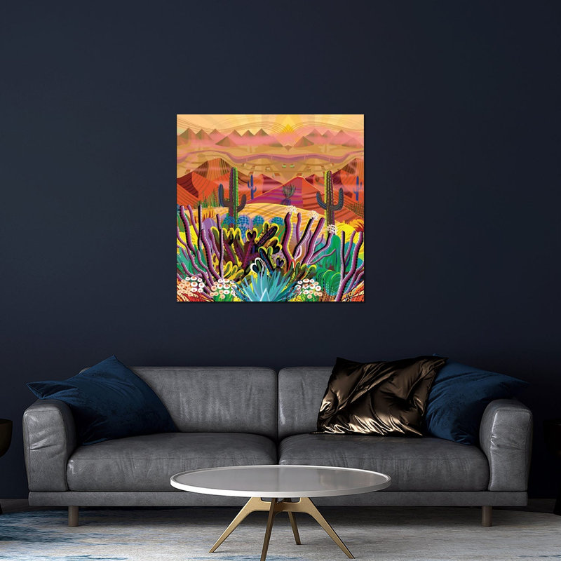 Imprimé paradisiaque sur verre acrylique, H 36 po x l 36 po x P 0,25 po