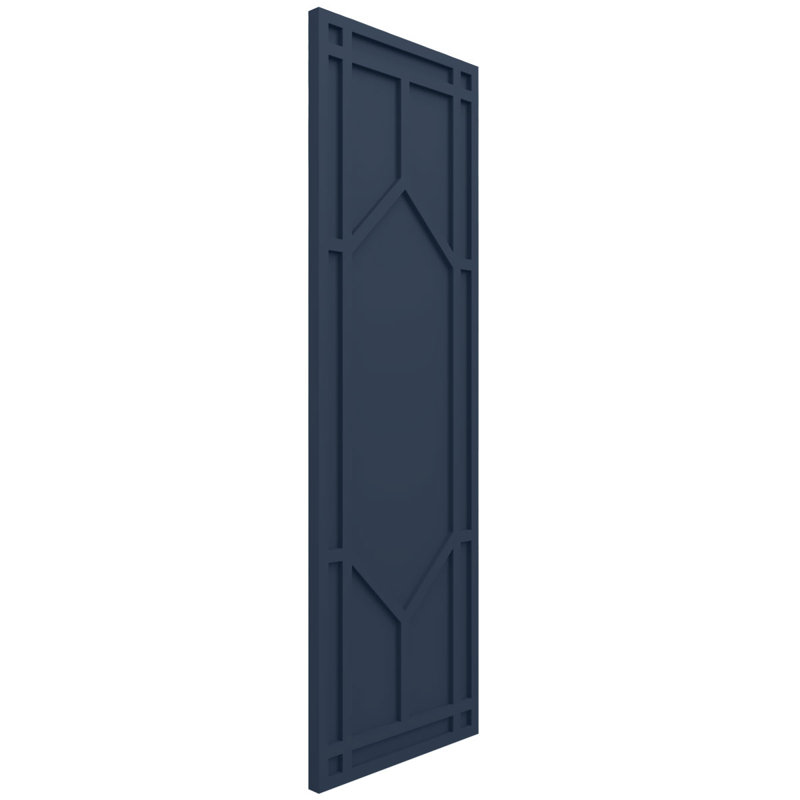 Raised Panel Shutters, Starless Night Blue, 18", 74"