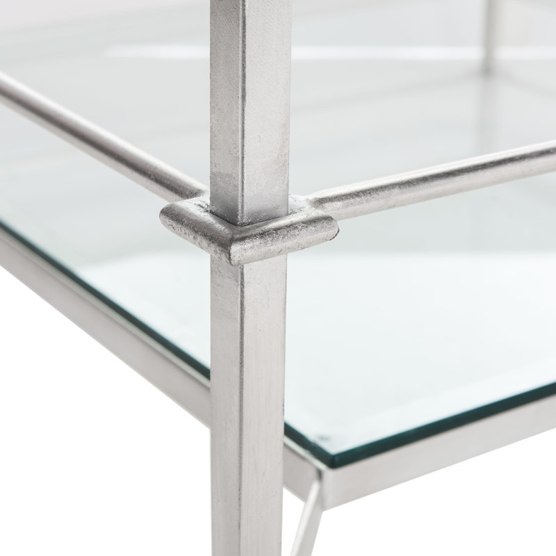 Vera Glass Coffee Table, Silver