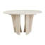 54" Elm Solid Wood Pedestal Dining Table