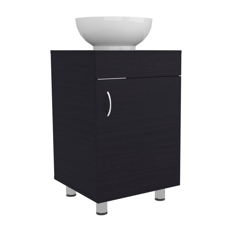 Meuble-lavabo de salle de bain avec lavabo, 1 porte, 4 pieds (SANS ROBINET INCLUS)