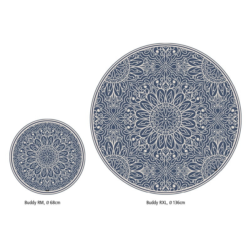 Hoboken Non-Slip Indoor Doormat, Round 136cm