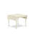 3 Piece Kitchen Table Set Contains a Rectangle Dining Room Table with Dropleaf and 2 Dark Shitake Linen Fabric Parsons Chairs, Linen White-1320056333