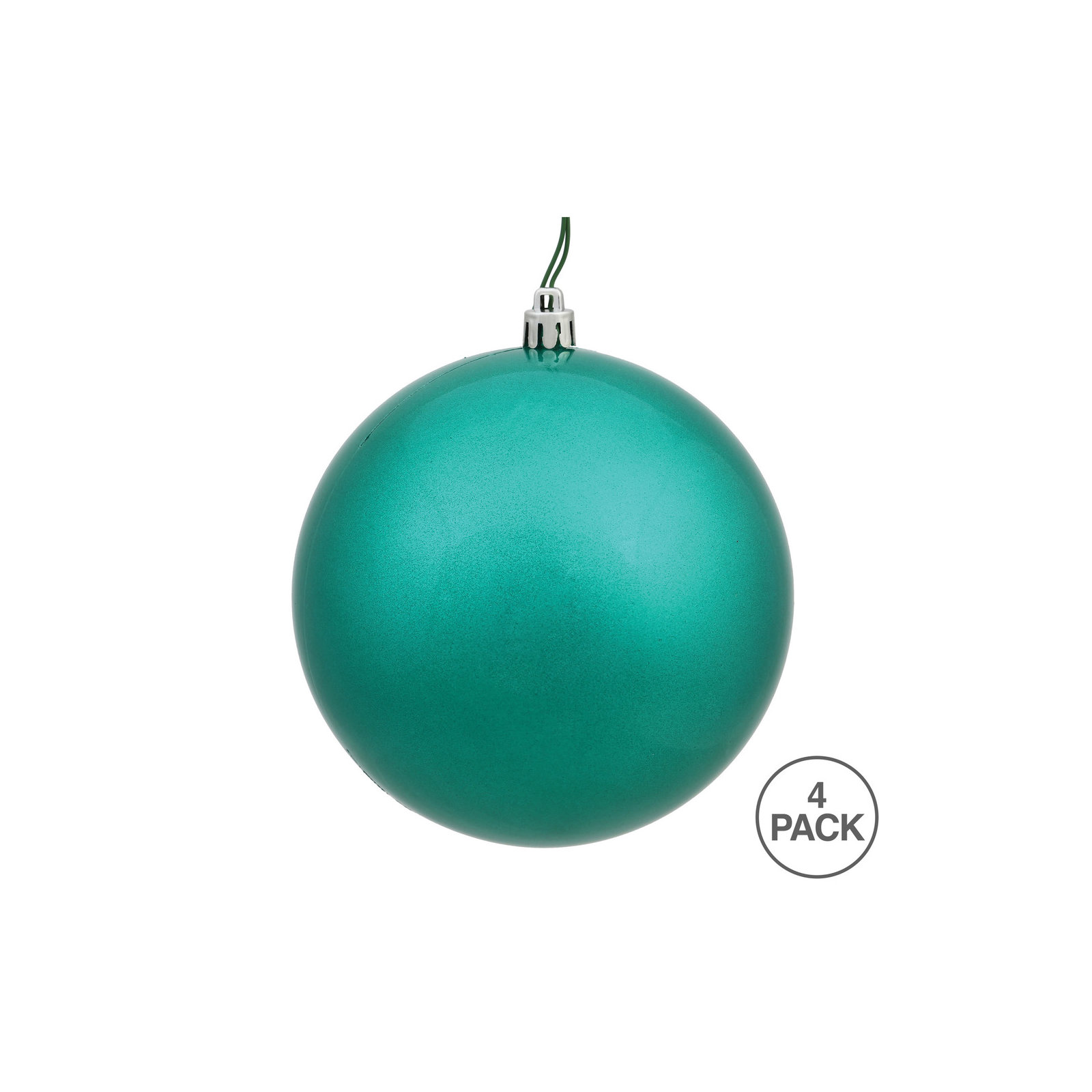 Christmas Ball Ornament, 4.75" H x 4.75" W x 4.75" D, Candy Seafoam