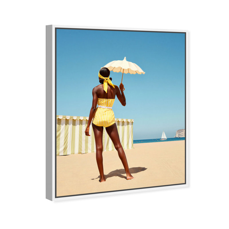 Cabana Muse III Print by Oliver Gal, 37"H x 46"W, Silver Floater Frame