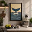Whale Tail Rising Coastal - Wrapped Canvas-1088622120-1088622112