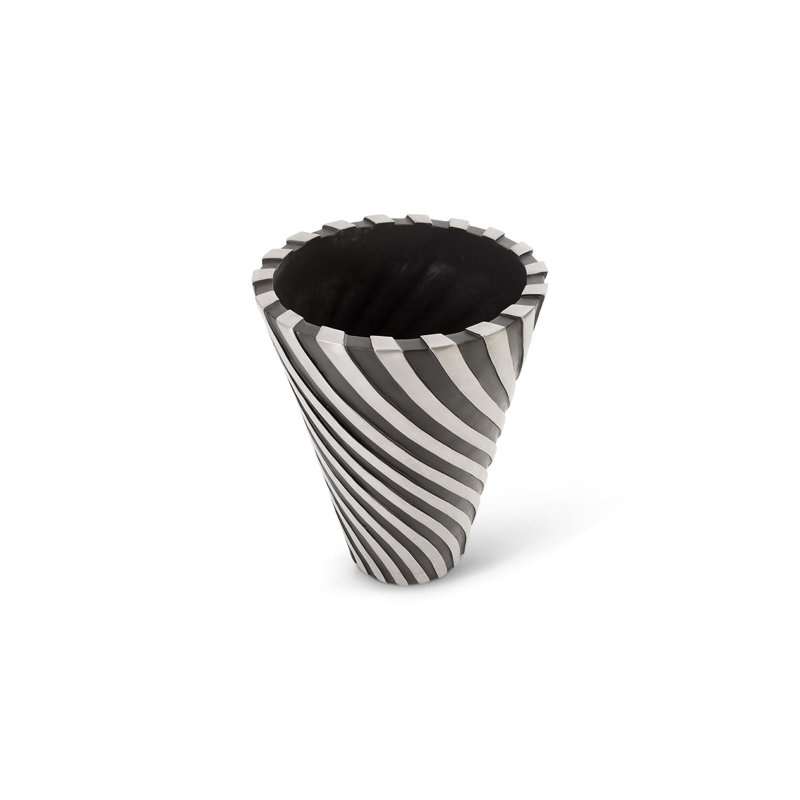 Turbo Resin Pot Planter, 12" H x 16" W x 16" D, Gel Coat White