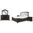 Aylor California King Sleigh Bed 2 Nightstands And Drawer Dresser With Shaped Mirror